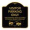 Signmission Parking Restriction Visitor Parking Only Unauthorized Vehicles Towed at Owner Expense, BG-1818-23367 A-DES-BG-1818-23367 - alternate 1